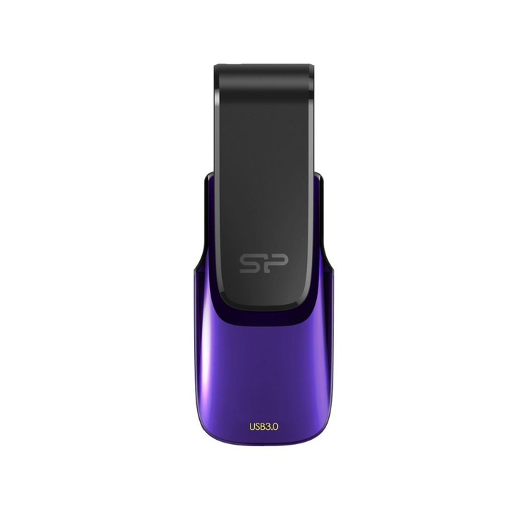 USB памет 16GB Silicon Power Blaze B31, черен/лилав, USB 3.0 SP016GBUF3B31V1U