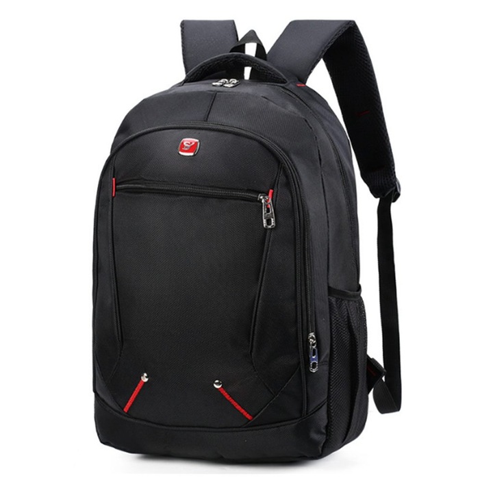 Rucsac mare capacitate, Oxford impermeabil, 33x27x53x17cm, negru