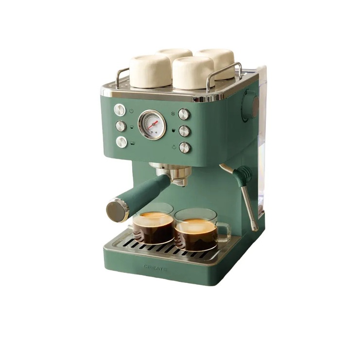 Espressor Manual BEKO CEP5304X, 1.1l, 1628W, 15 Bar, Negru-Argintiu
