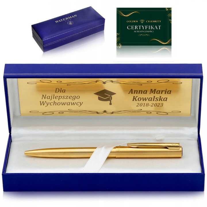 Pix Waterman Aur 24K Lux, Cutie Gravata - Ajándék Tanárnak