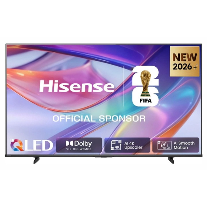 Телевизор Hisense 85" E7S, 4K Ultra HD 3840x2160, Quantum Dot, 60Hz, Light Sensor, IPS, HDR 10+, HLG, Dolby Vision IQ, Dolby Atmos, Smart TV, WiFi 5GHz, WiFi Direct, BT, Anyview Cast, 3xHDMI, 2xUSB, LAN, CI+, DVB-T2/C/S2, Black 85E7S