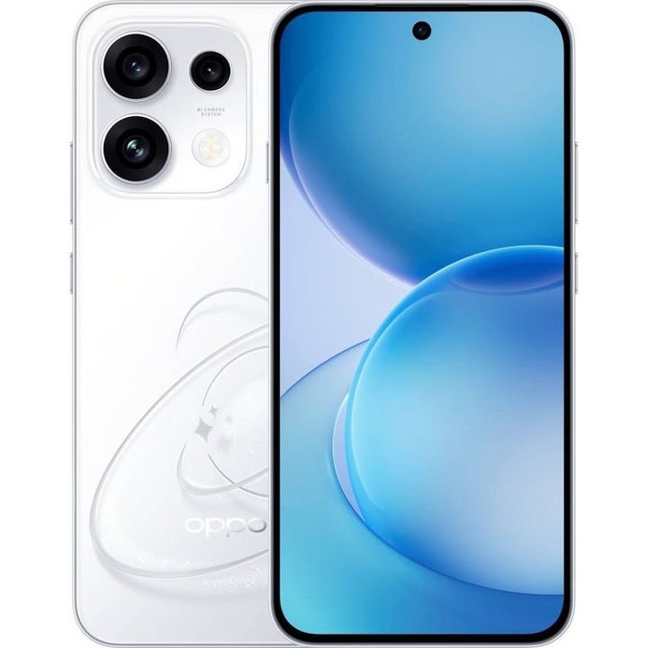 Смартфон смартфон OPPO Reno16 FS 5G, 8GB, 512GB, Pop White и зарядно устройство OPPO SuperVooc 80W