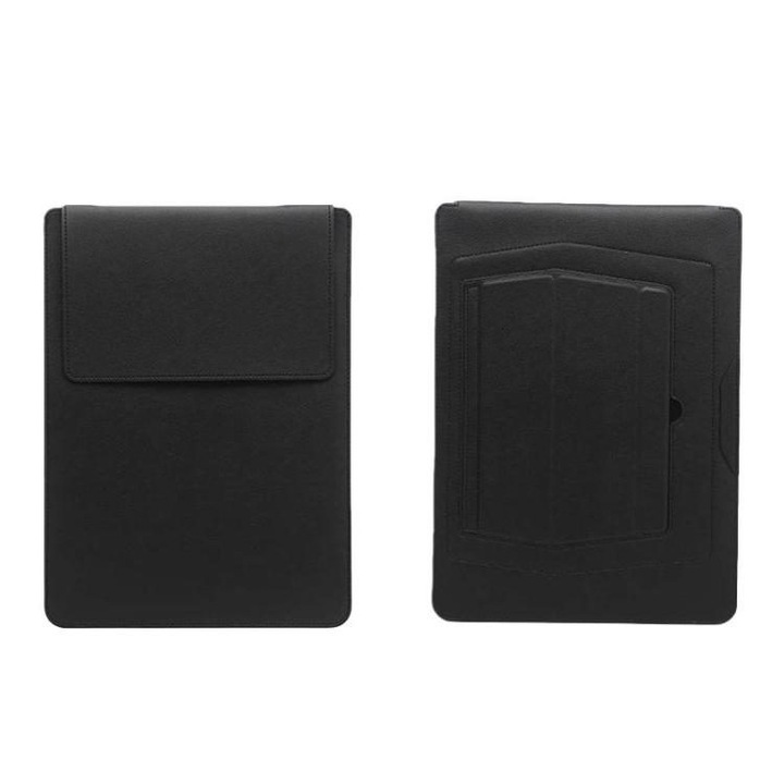 Husa laptop rezistenta la zgarieturi cu suport, negru, 27.5x0.3x39cm