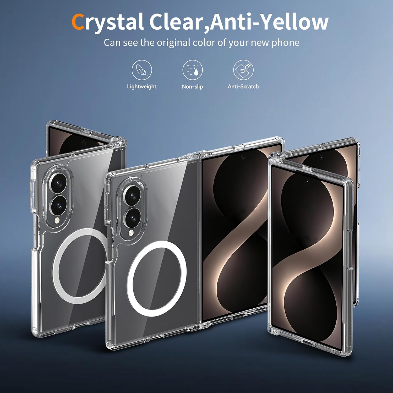 Husa pentru Samsung Galaxy Z Fold 8 cu MagSafe Crystal Clear Back Series - transparent
