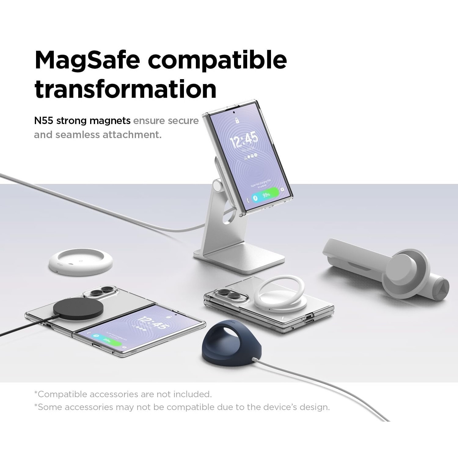 Husa pentru Samsung Galaxy Z Fold 8 cu MagSafe Crystal Clear Back Series - transparent