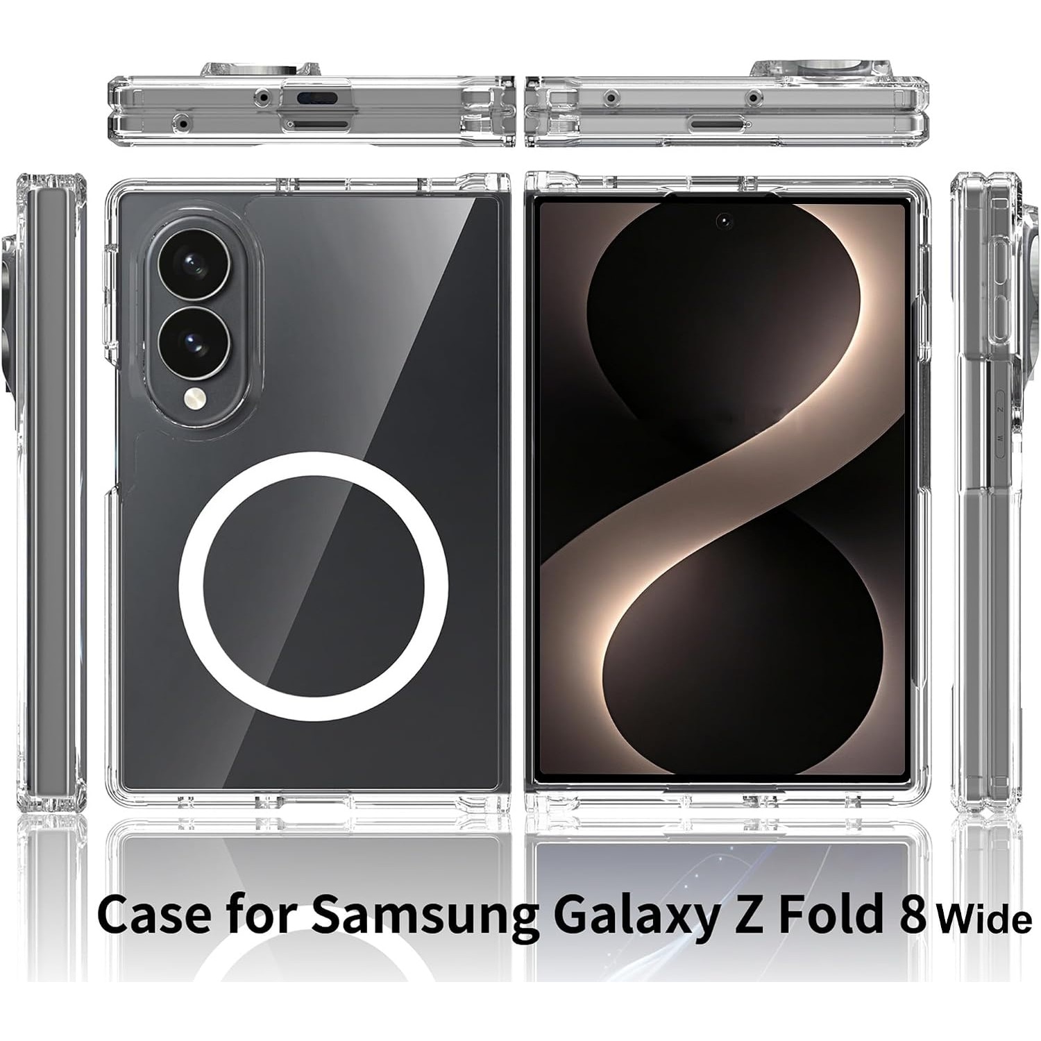 Husa pentru Samsung Galaxy Z Fold 8 cu MagSafe Crystal Clear Back Series - transparent