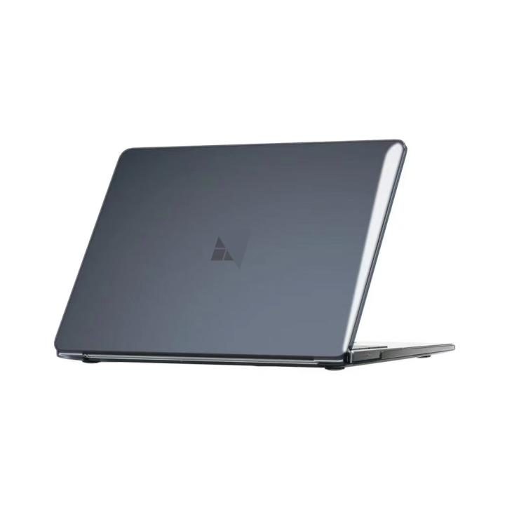 Husa pentru Microsoft Surface Laptop 13,5" K0403-emagCJ-29523, ultra-subtire, carcasa rigida cu protectie anti-soc si anti-zgarieturi, orificii de ventilatie, gri metalic