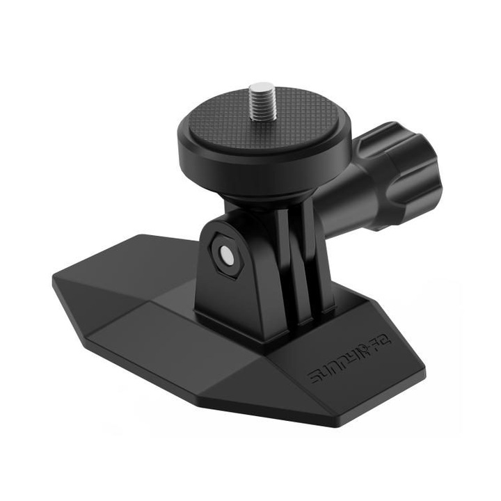 Регулируема магнитна стойка за спортни камери, черна, 8x4.7x3.3см