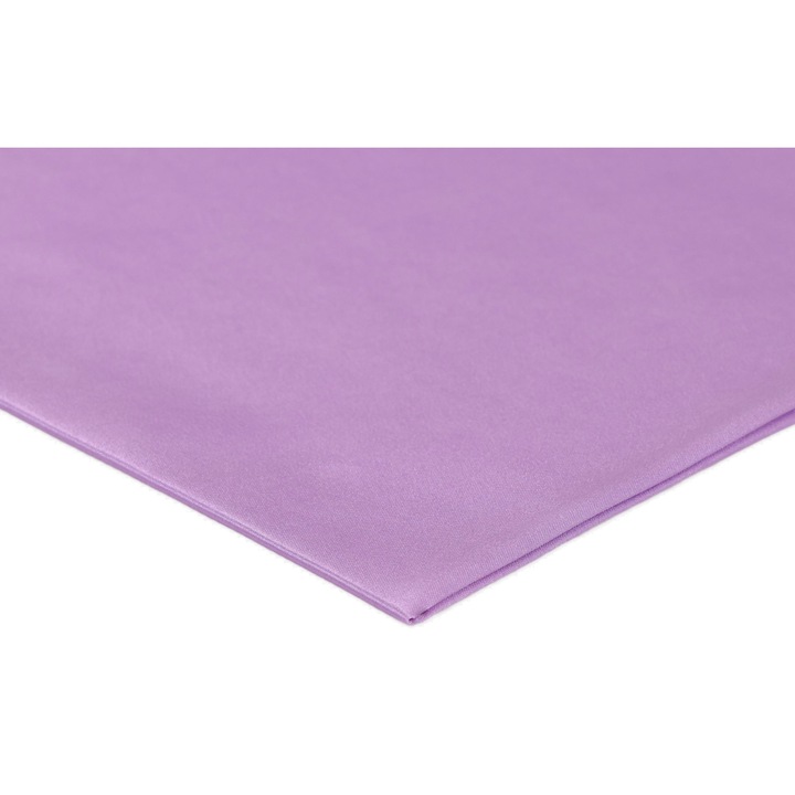 Satin subtire cu Lycra Lila, 95% Poliester 5% Elastan, Dimensiuni 50cm x 150cm