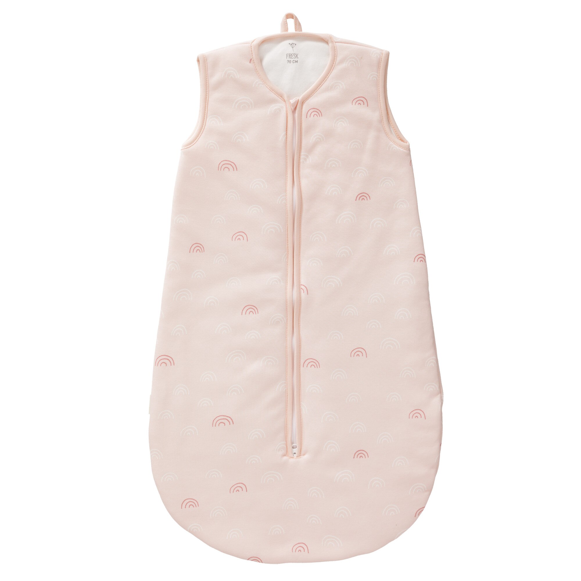 Sac de dormit captusit fara maneci, Fresk, 70 cm, Rainbow rose