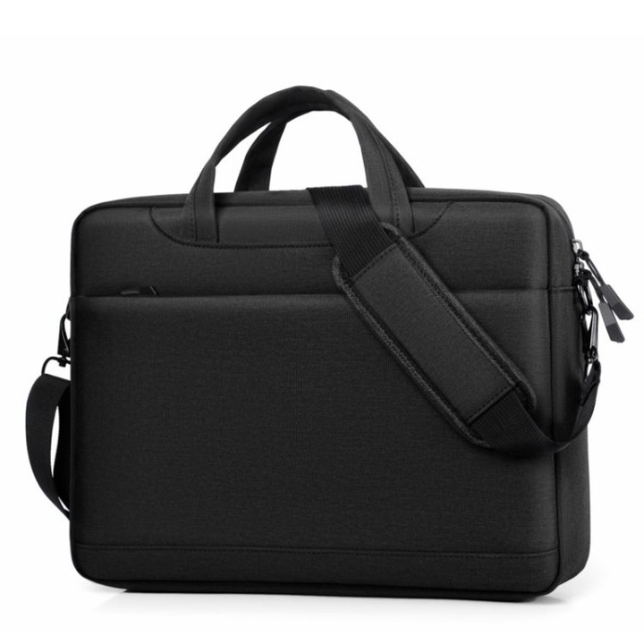 Geanta laptop 17.3 inch, negru, 45x33x7cm, rezistenta la apa si socuri