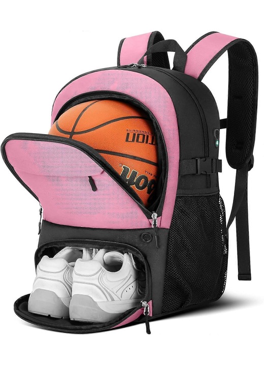 Rucsac sport mare, compartiment minge si incaltaminte, roz, 34L