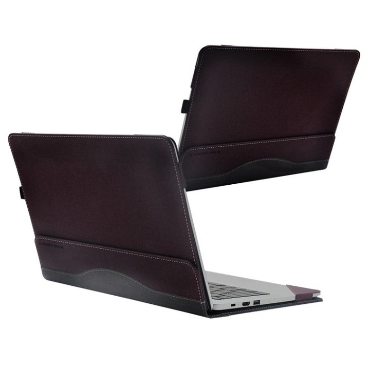 Husa laptop piele PU, rosu vin, 33x23x2.5cm