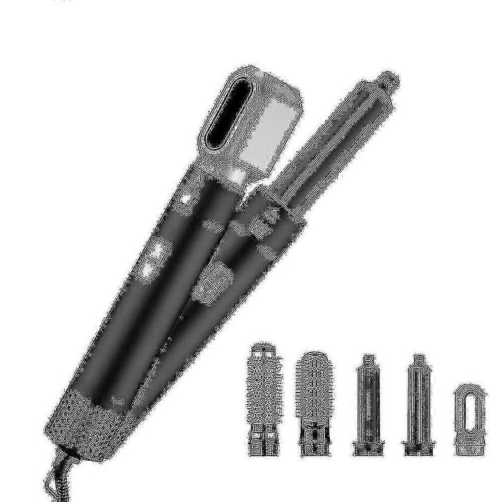 Perie de par electrica 5 in 1, negru, 320x78x55mm, 1000W, cablu 2m