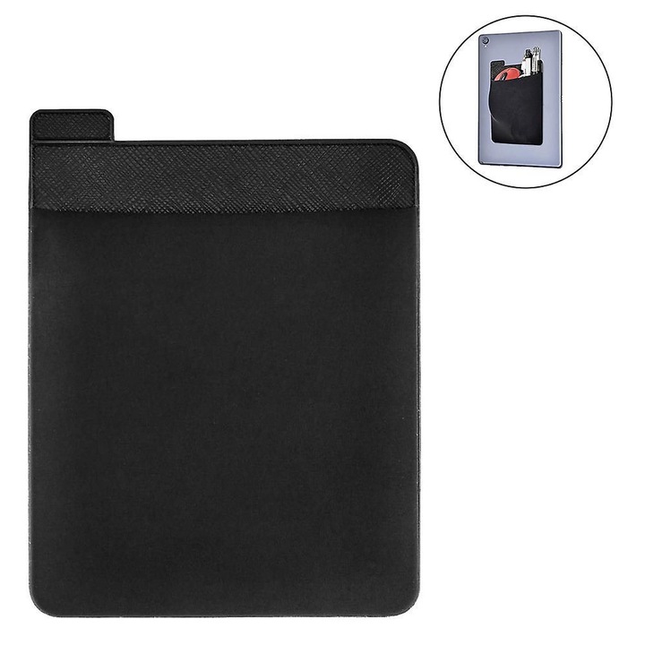 Husa organizator laptop, 15x11.5cm, negru, elastica