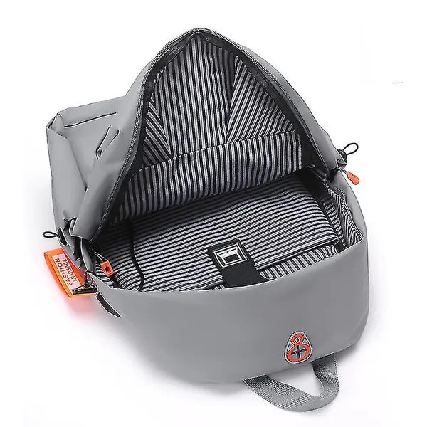Rucsac scolar cu port USB si port casti negru 30x18x45cm