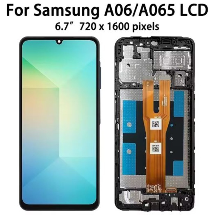 LCD kijelző kerettel, Digital One, Samsung Galaxy A06 A065 SM-A065F SM-A065M-hez