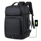 Rucsac laptop 17 inch, capacitate mare, port USB, negru, 47x31x19 cm