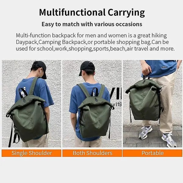 Rucsac laptop rezistent apa, pliabil, capacitate mare, multicolor, 26x14x46 cm