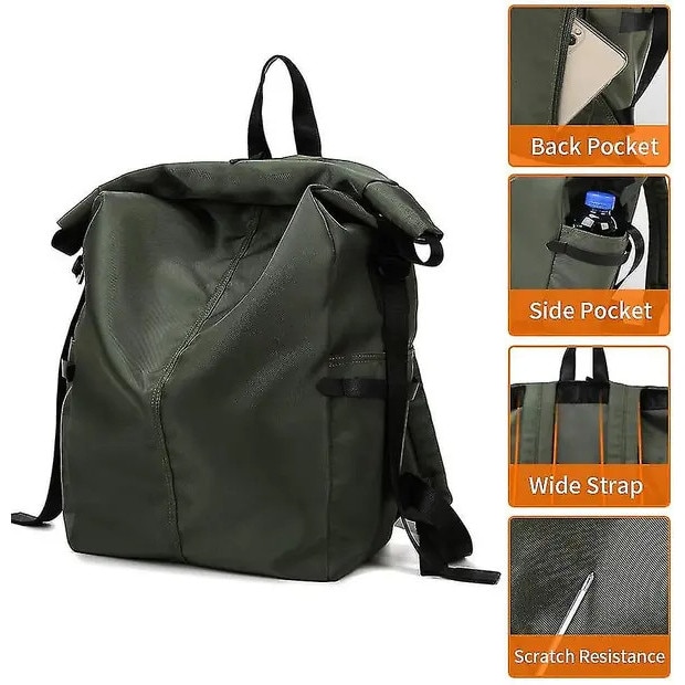 Rucsac laptop rezistent apa, pliabil, capacitate mare, multicolor, 26x14x46 cm