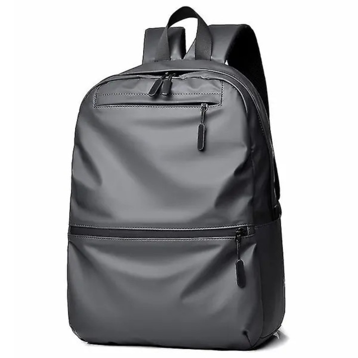 Rucsac casual barbati, capacitate mare, nylon, gri, 45x30x15cm
