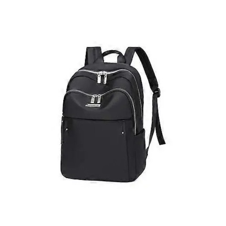 Rucsac laptop negru, rezistent la apa, cu port USB, 180° deschidere, 45x30x15cm