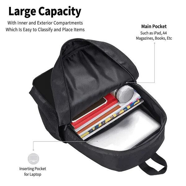 Rucsac multifunctional negru 41x30x11.5cm capacitate mare, ergonomic, rezistent la uzura