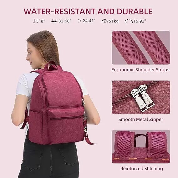 Rucsac laptop 14 inch, rezistent la apa, usor, 28x18x41cm, negru