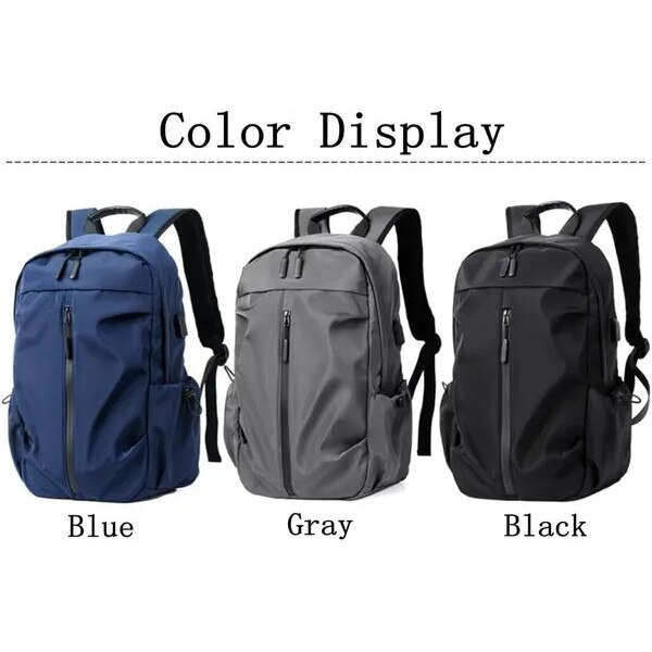 Rucsac pentru laptop din poliester, rezistent la apa, anti-furt, cu fermoar vertical si multiple buzunare, model IZO-CJ-K0502-2026-0721-6841, gri, 29 x 13 x 42 cm
