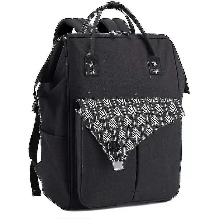 Rucsac laptop 15.6 inch negru compartiment antifurt ergonomic