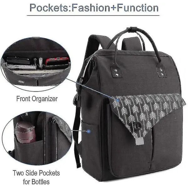 Rucsac laptop 15.6 inch negru compartiment antifurt ergonomic