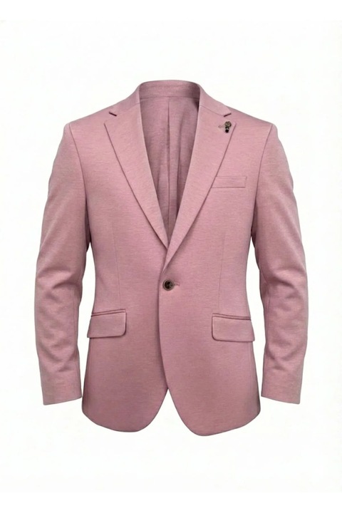 Sacou Elegant pentru Barbati, Croiala Moderna din Material Fin, Look Rafinat si Sofisticat pentru Tinute Elegante sau Evenimente Speciale, Roz