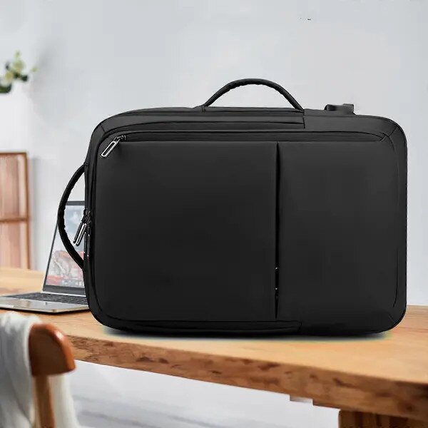 Rucsac laptop 16 inch, rezistent la apa, USB, negru, 30x40x17cm