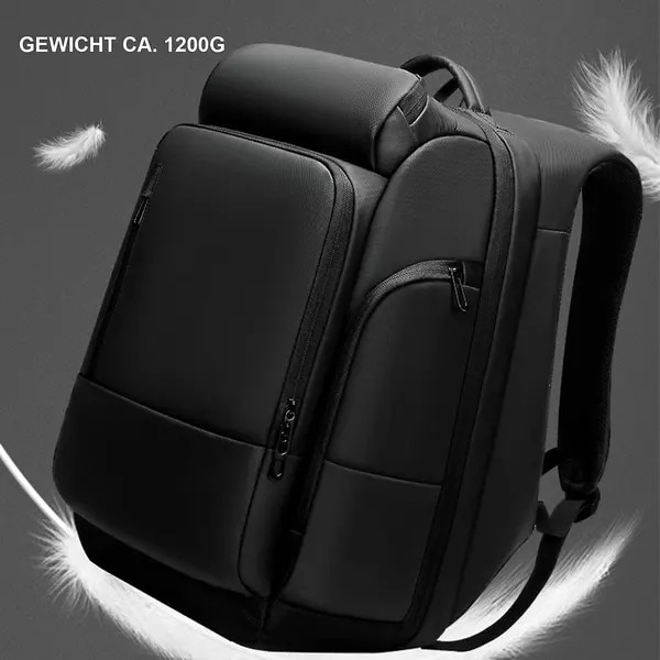 Rucsac barbati, impermeabil, capacitate mare, negru, 45x30x20cm