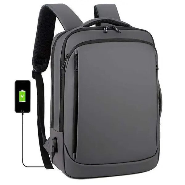 Rucsac laptop 16 inch, rezistent apa, multifunctional, negru 42x30x12cm