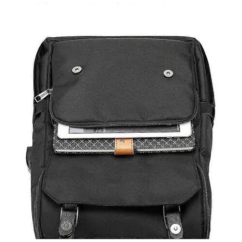 Rucsac laptop vintage rosu cu port USB si multiple compartimente 45x30x15cm
