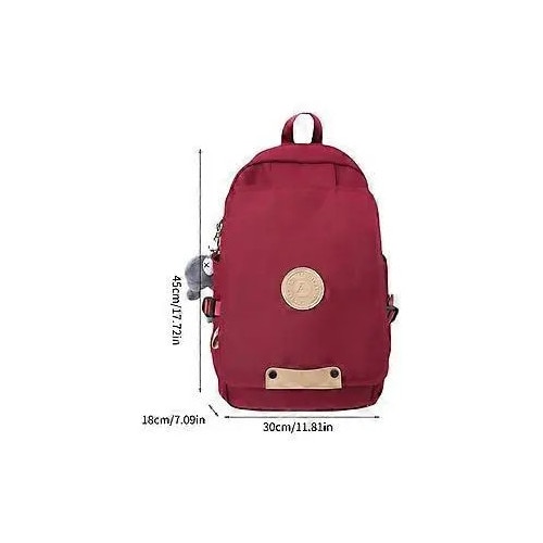 Rucsac pentru laptop din nylon, unisex, capacitate mare, Negru
