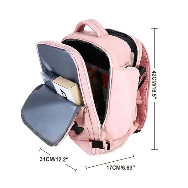 Rucsac laptop multifunctional, 42x31x17cm, multicolor