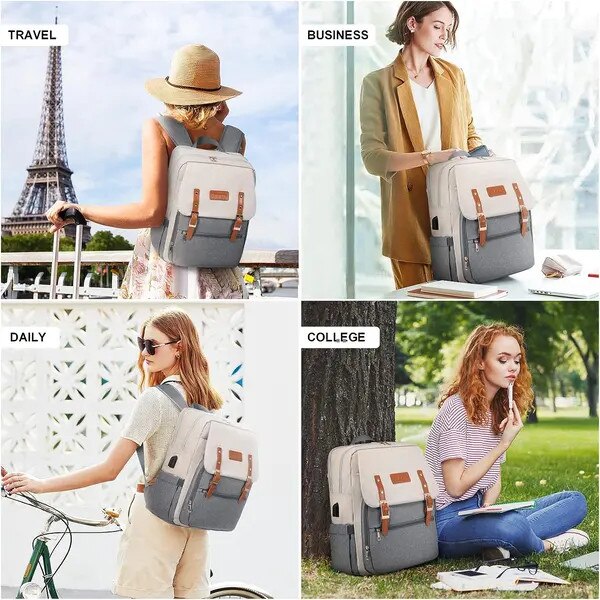 Rucsac laptop 15.6 inch albastru, capacitate mare, port USB, 42x30x13cm