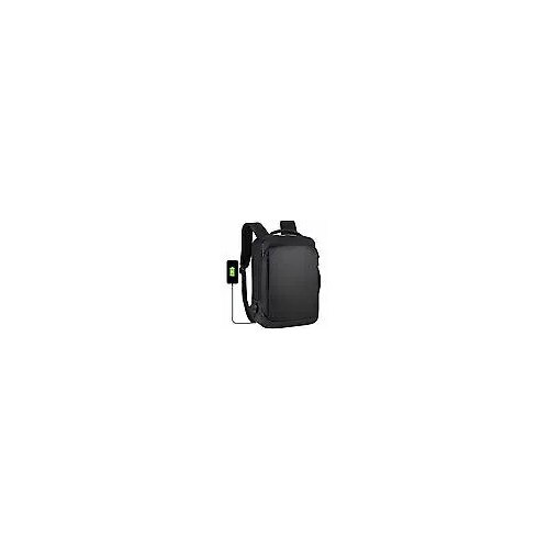 Rucsac laptop cu port USB, anti-furt, rezistent la apa, compartiment pentru laptop 15.6 inch, cu bretea pentru troler, model IZO-CJ-K0502-2026-0721-5354, negru