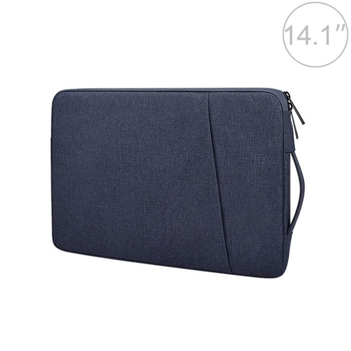 Husa laptop 15.6 inch, poliester, albastru, 41x30x3cm