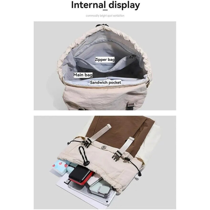 Rucsac de oras, 20L, impermeabil, khaki, 35x22.5x9.5cm