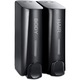 Dispenser sapun perete, 3 compartimente, negru, 20x7x10cm