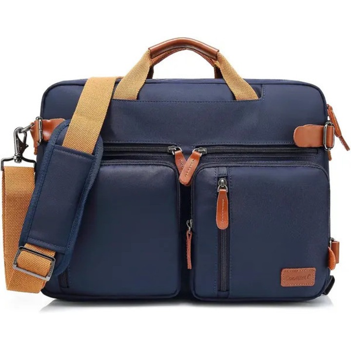 Geanta laptop multifunctionala 17.3 inch negru 48x13x35cm, rucsac geanta umar servieta