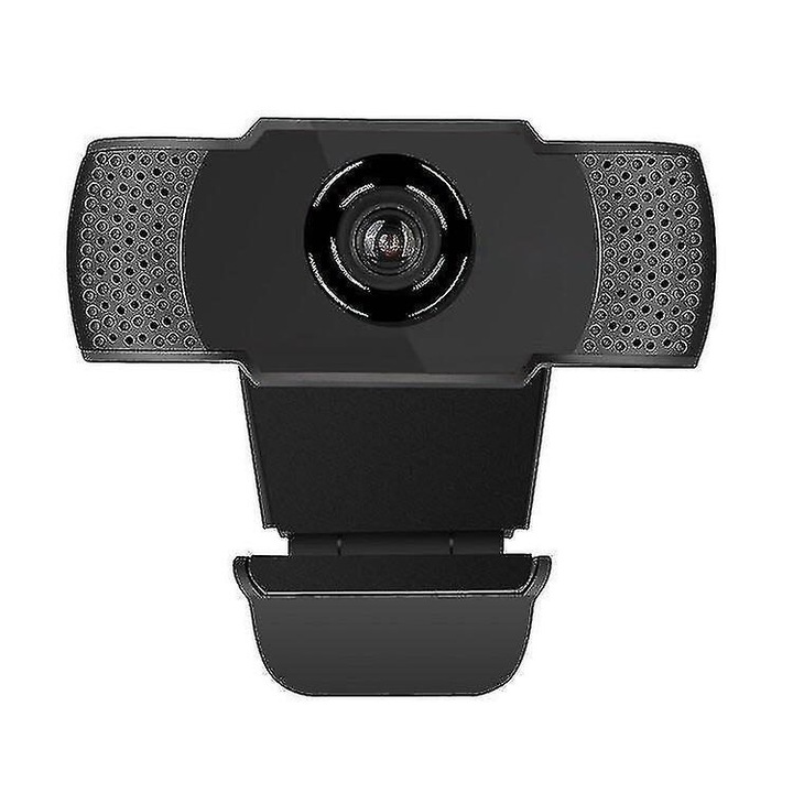 Уебкамера USB 1080P, микрофон, черна, 8x3x11см