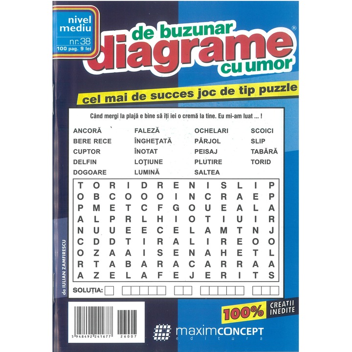 Diagrame cu umor de buzunar 38, nivel mediu - editura Maxim