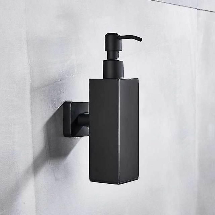 Dispenser sapun lichid metalic 200ml negru mat