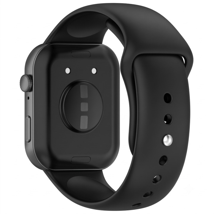 Силиконова каишка за Huawei Watch Fit 3 / 4 / 4 Pro / 5 / 5 Pro, специализирано захващане, метална катарама, черна