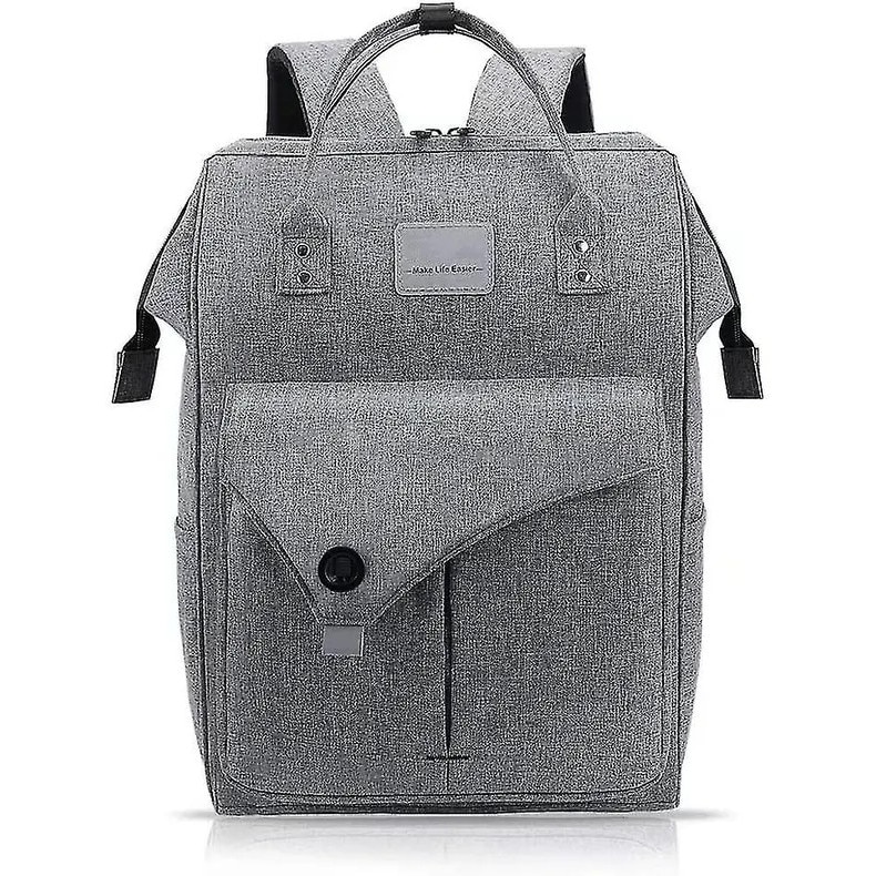 Rucsac laptop 15.6 inch unisex gri deschis scoala universitate calatorie