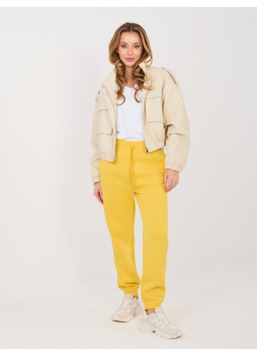 Pantaloni Trening Dama, Calimera, Bumbac, Sport, Galben, model CLM-DR-1107.98